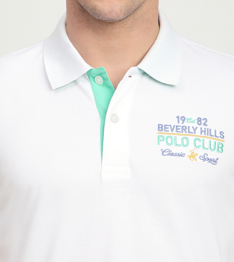 Logo Embroidered Short Sleeves Polo T-Shirt