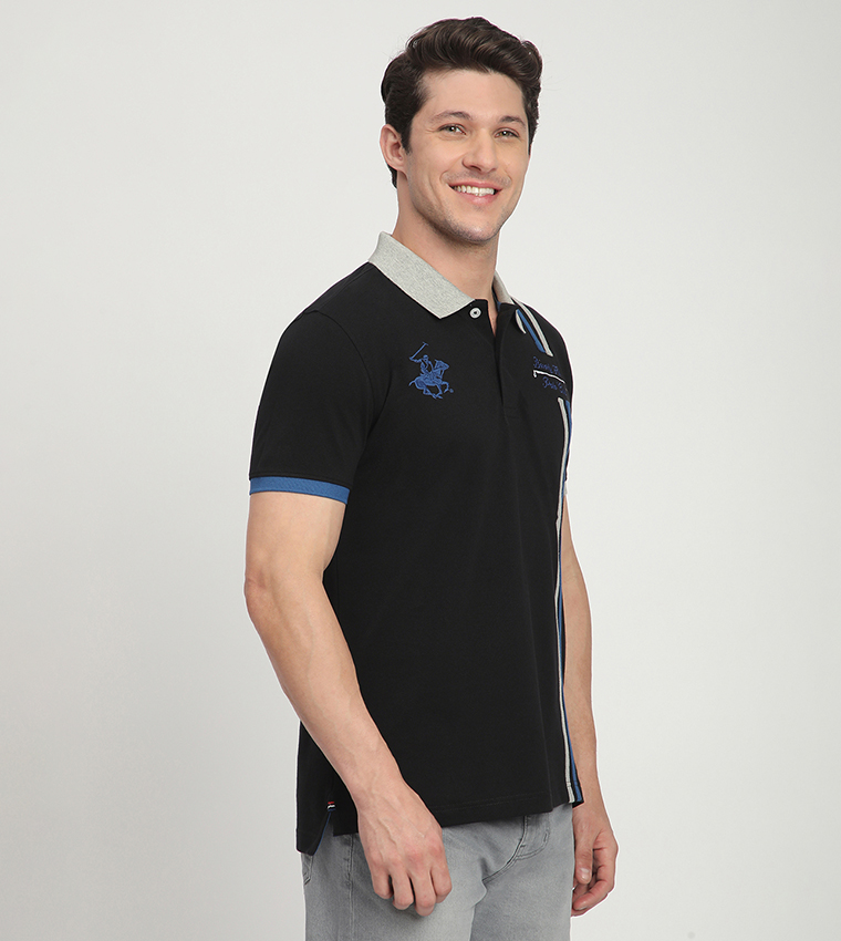 Logo Embroidered Short Sleeves Polo T-Shirt
