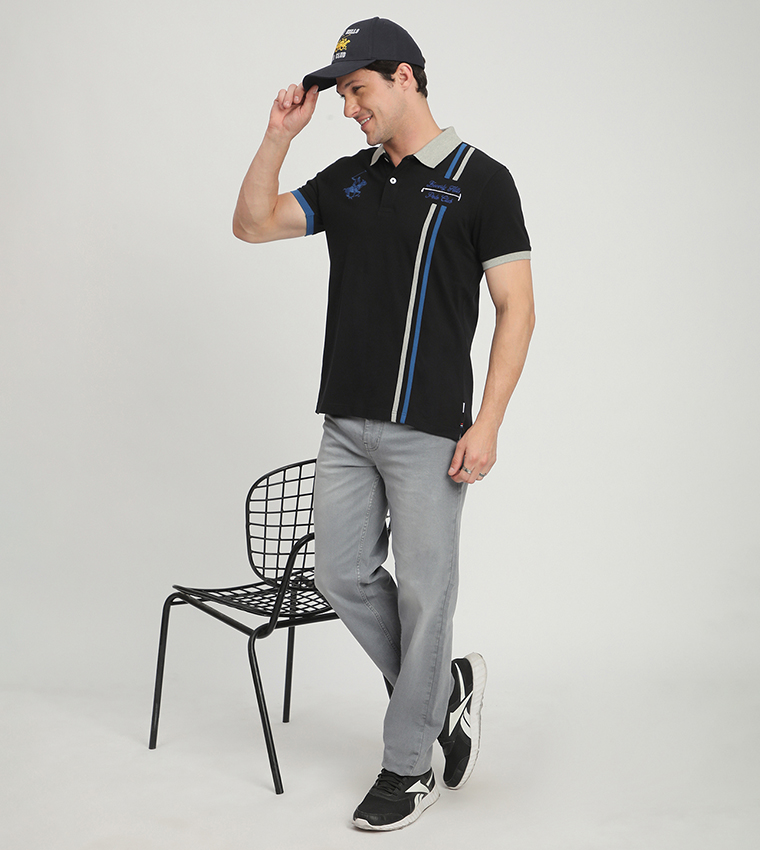 Logo Embroidered Short Sleeves Polo T-Shirt