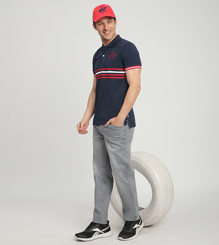 Logo Embroidered Short Sleeves Polo T-Shirt