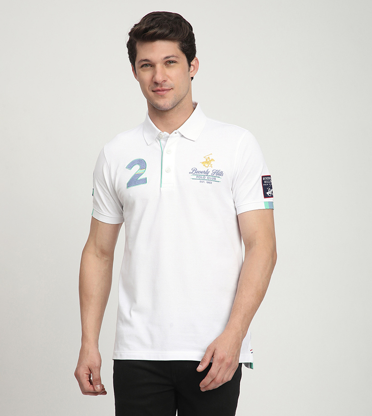 Logo Embroidered Short Sleeves Polo T-Shirt