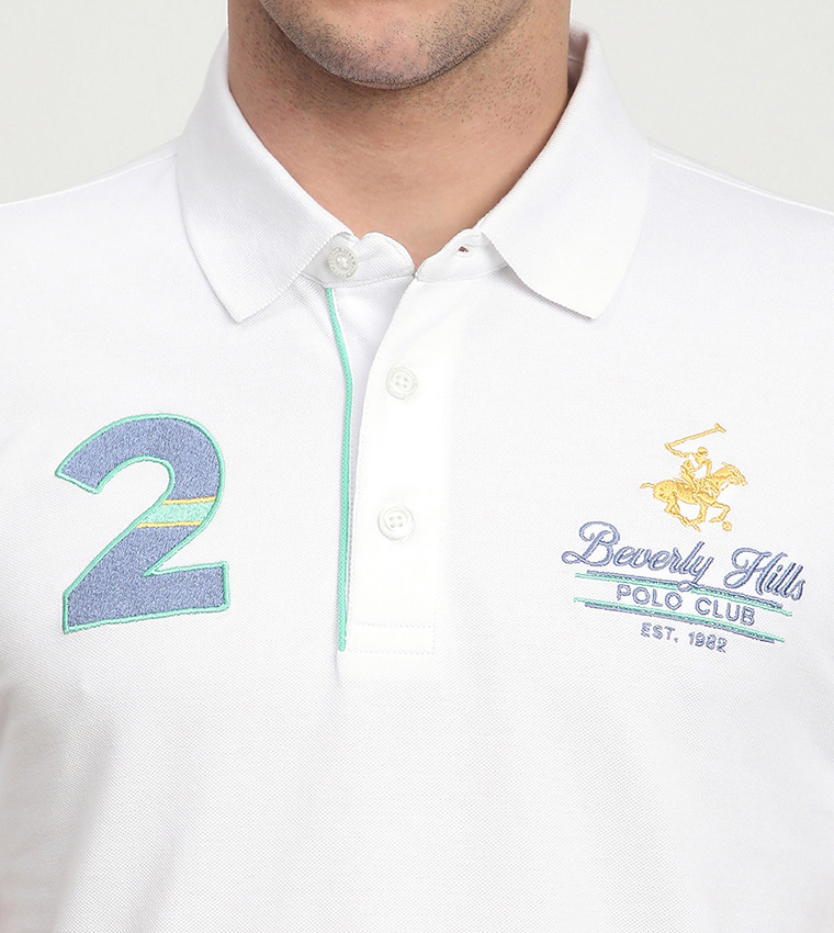 Logo Embroidered Short Sleeves Polo T-Shirt