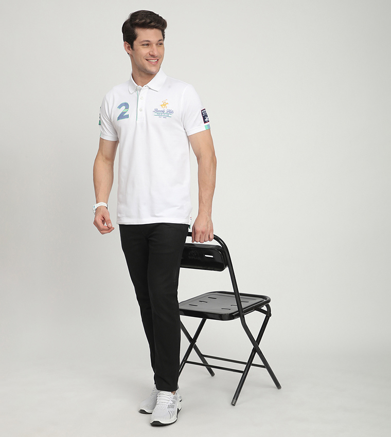 Logo Embroidered Short Sleeves Polo T-Shirt