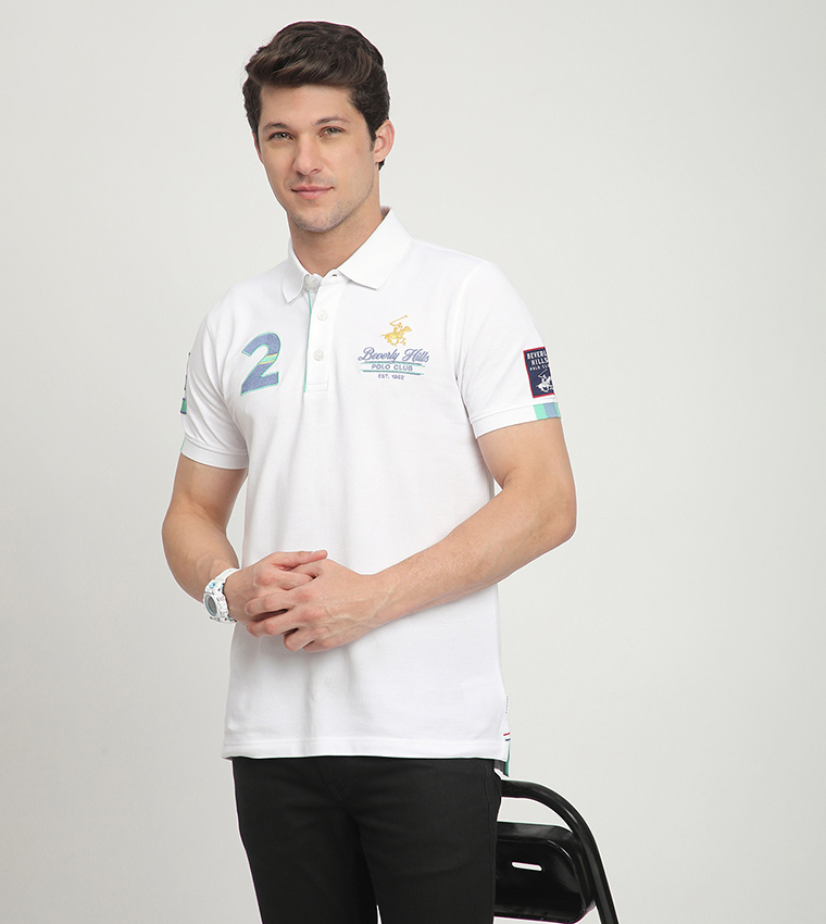 Logo Embroidered Short Sleeves Polo T-Shirt