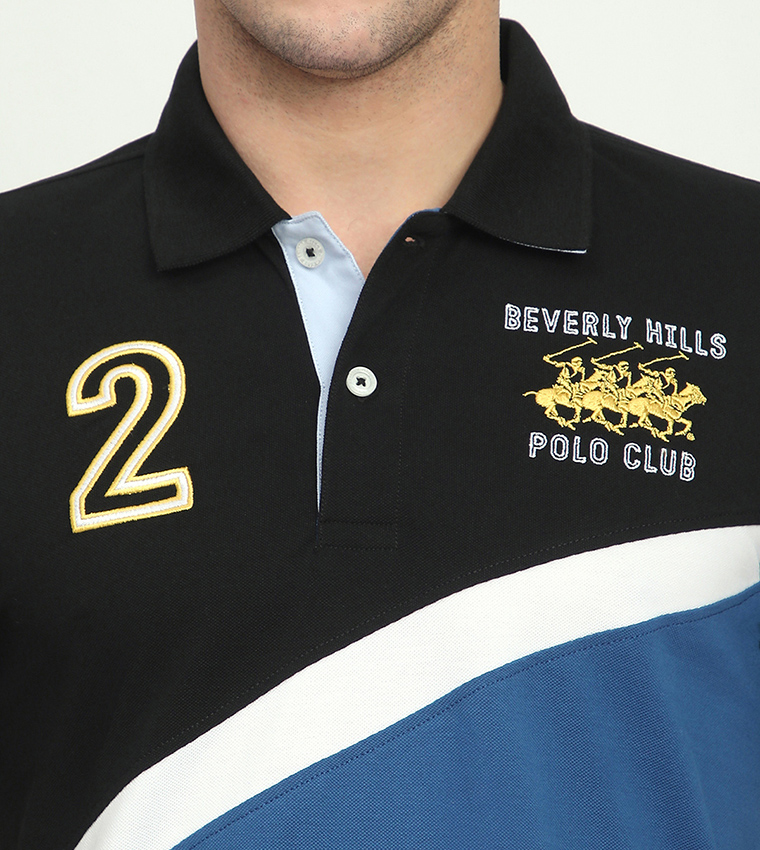 Color Block Short Sleeves Polo T-Shirt