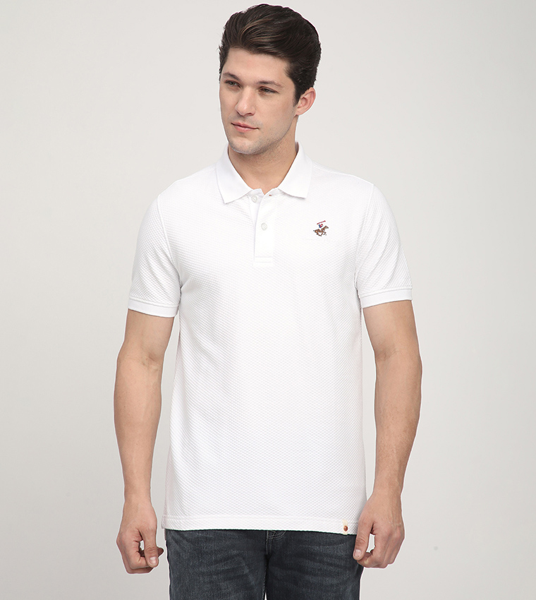 Logo Embroidered Short Sleeves Polo T-Shirt