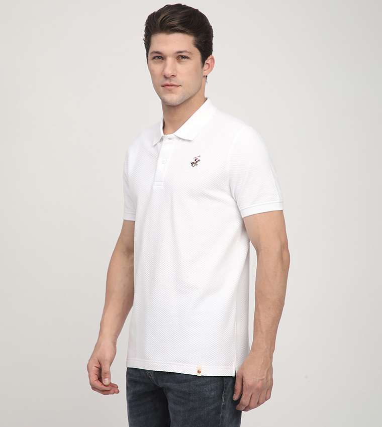 Logo Embroidered Short Sleeves Polo T-Shirt