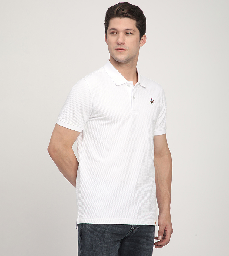 Logo Embroidered Short Sleeves Polo T-Shirt