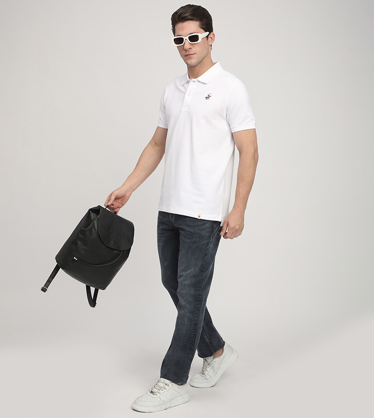 Logo Embroidered Short Sleeves Polo T-Shirt