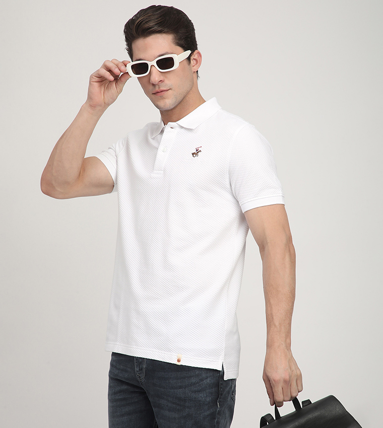 Logo Embroidered Short Sleeves Polo T-Shirt