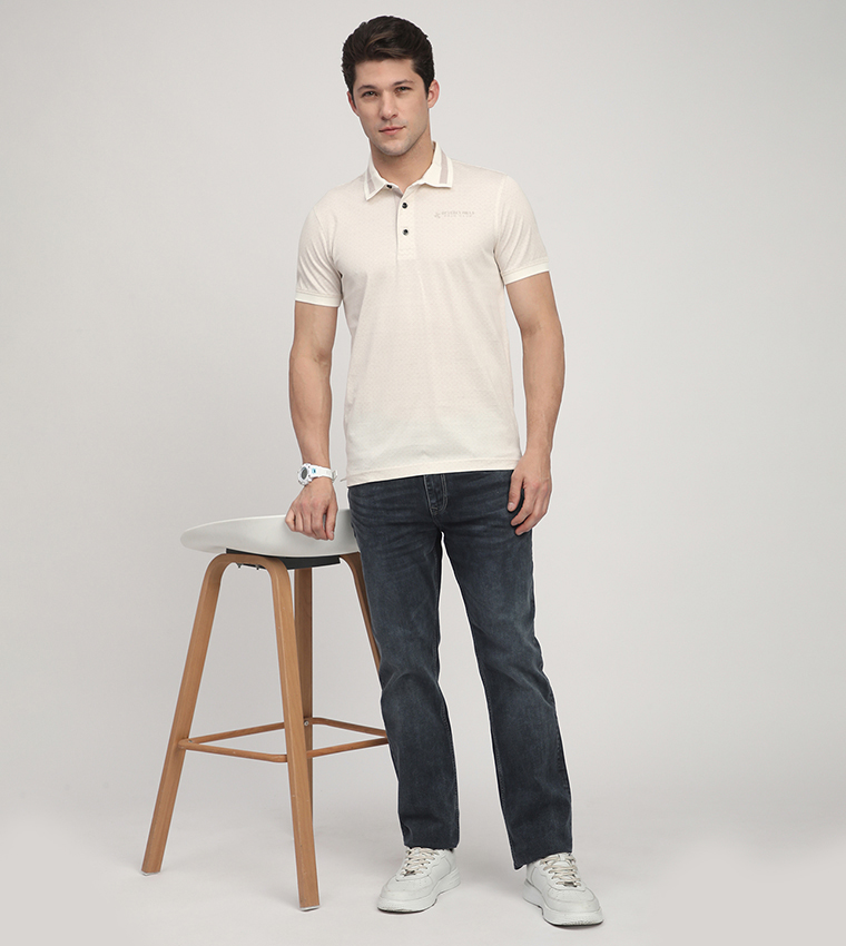 Printed Short Sleeves Polo T-Shirt