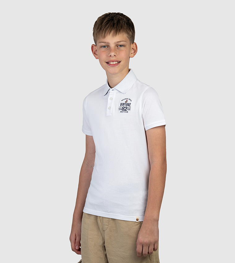 Logo Embroidered Short Sleeves Polo T-Shirt