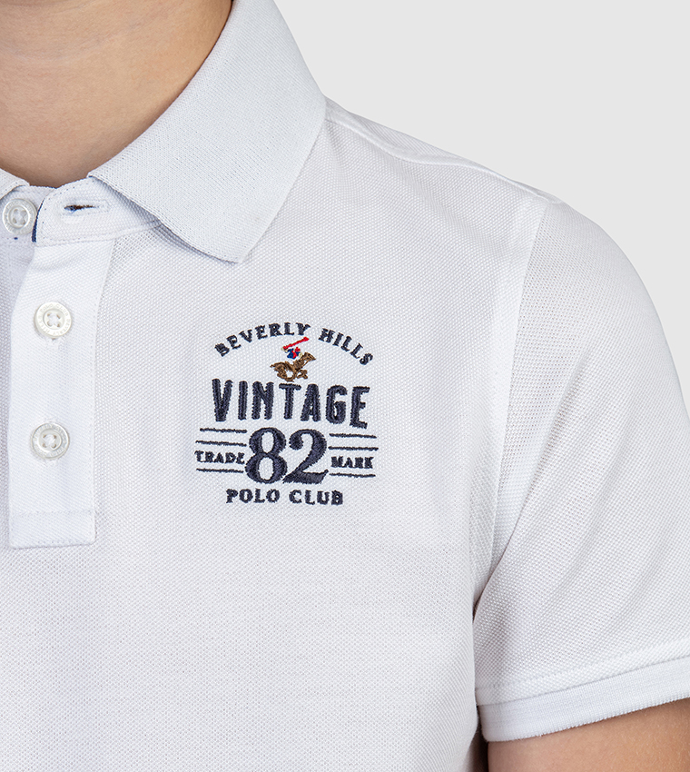 Logo Embroidered Short Sleeves Polo T-Shirt