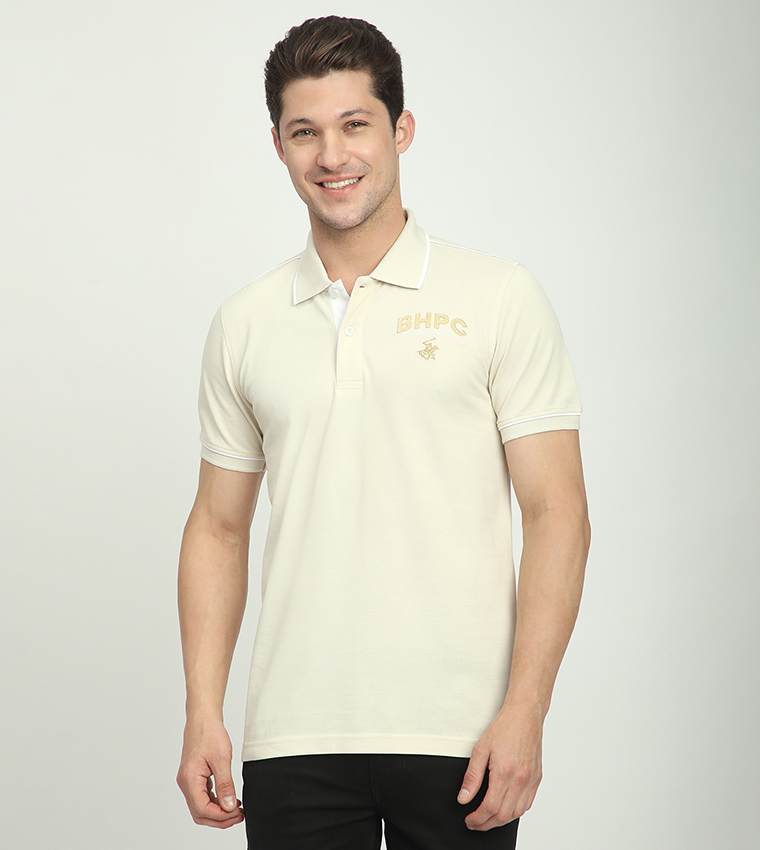 Logo Embroidered Short Sleeves Polo T-Shirt
