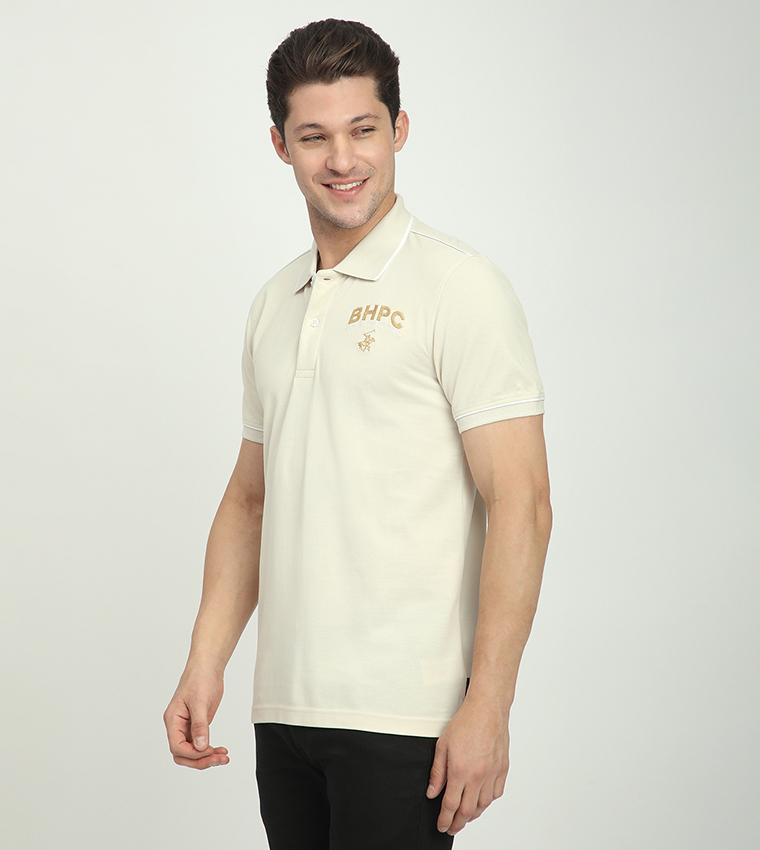 Logo Embroidered Short Sleeves Polo T-Shirt