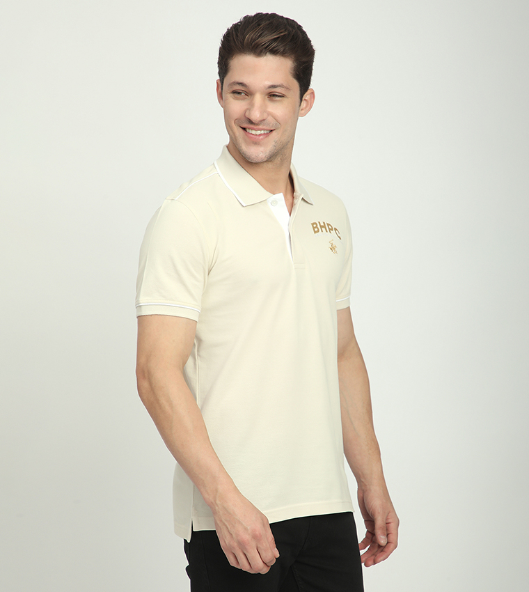 Logo Embroidered Short Sleeves Polo T-Shirt