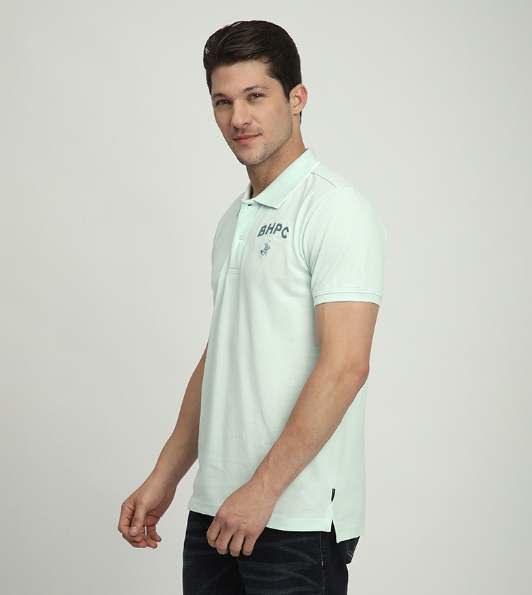 Logo Embroidered Short Sleeves Polo T-Shirt
