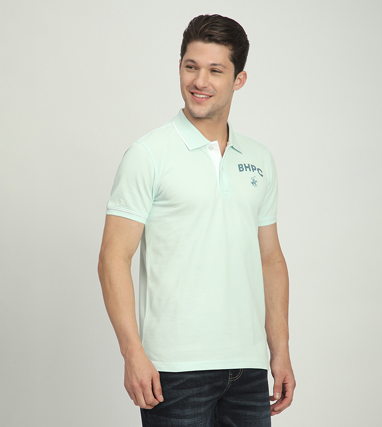 Logo Embroidered Short Sleeves Polo T-Shirt