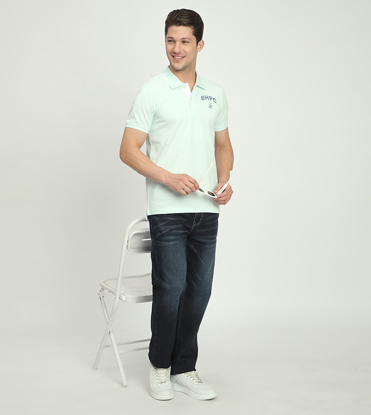 Logo Embroidered Short Sleeves Polo T-Shirt
