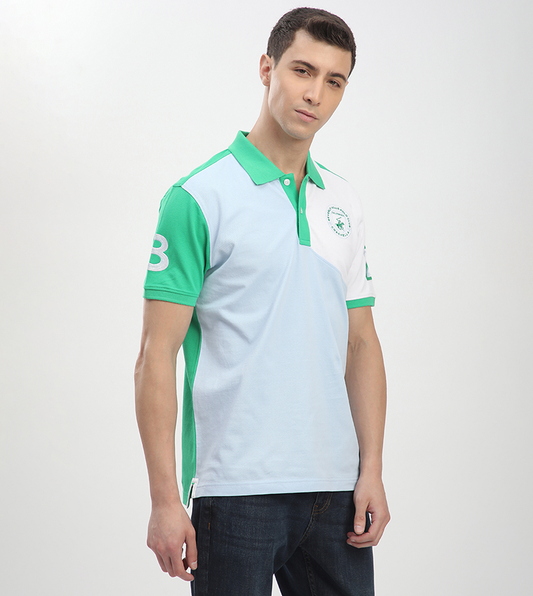Color Block Short Sleeves Polo T-Shit