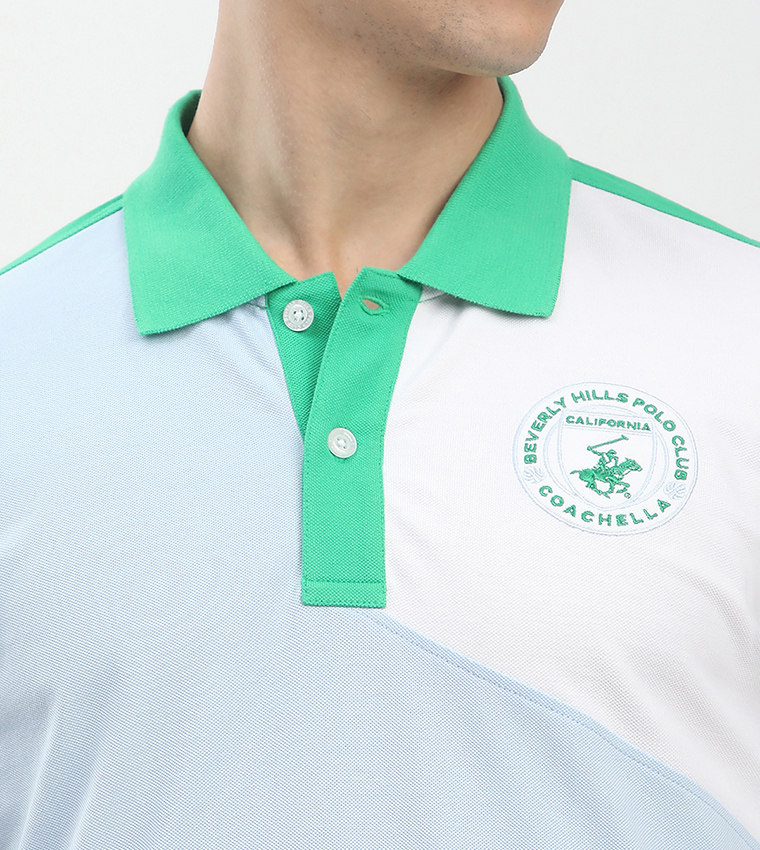 Color Block Short Sleeves Polo T-Shit