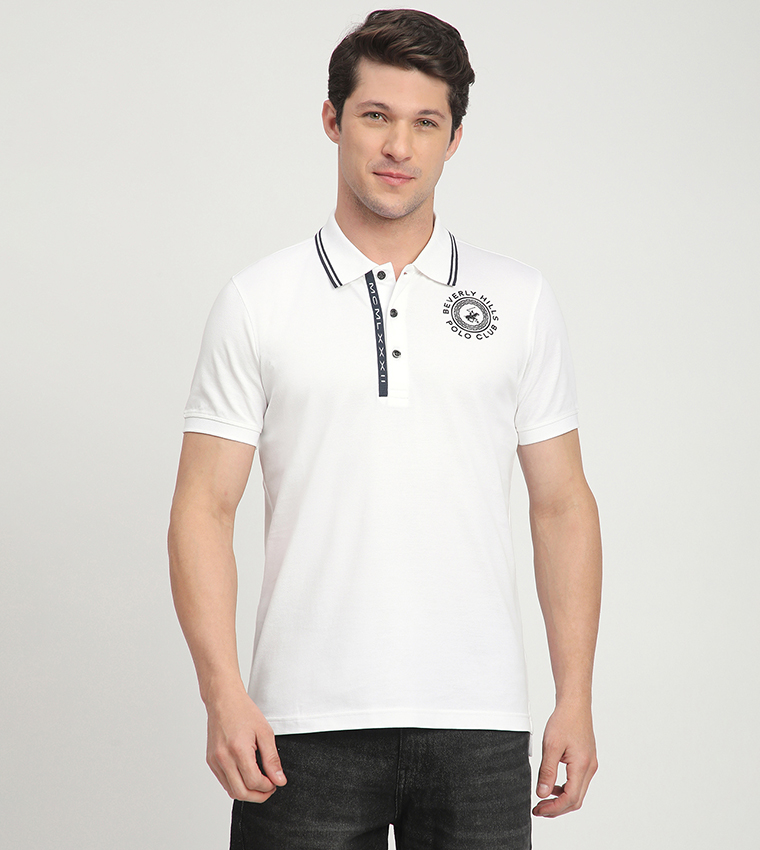 Logo Detail Short Sleeves Polo T-Shirt