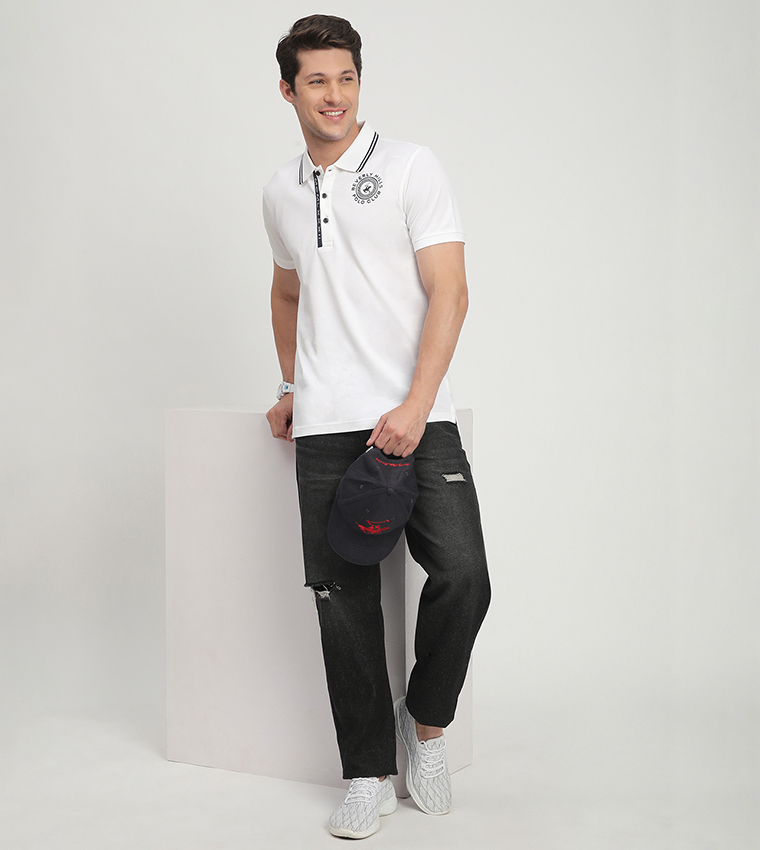 Logo Detail Short Sleeves Polo T-Shirt