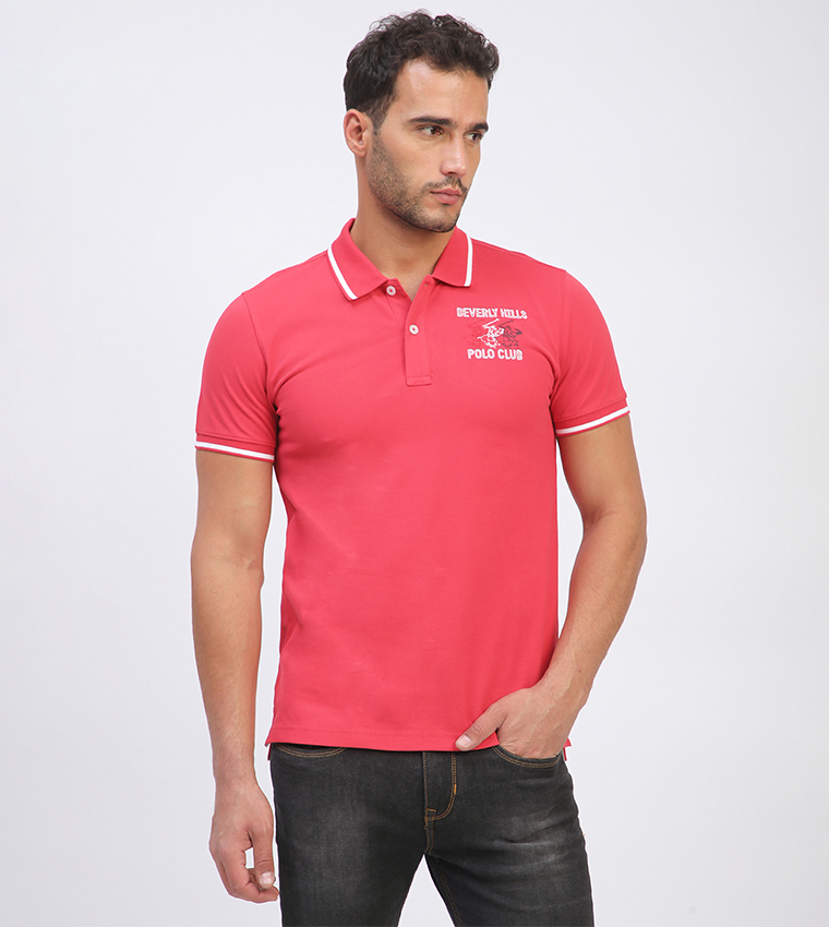 Logo Embroidered Short Sleeves Polo T-Shirt