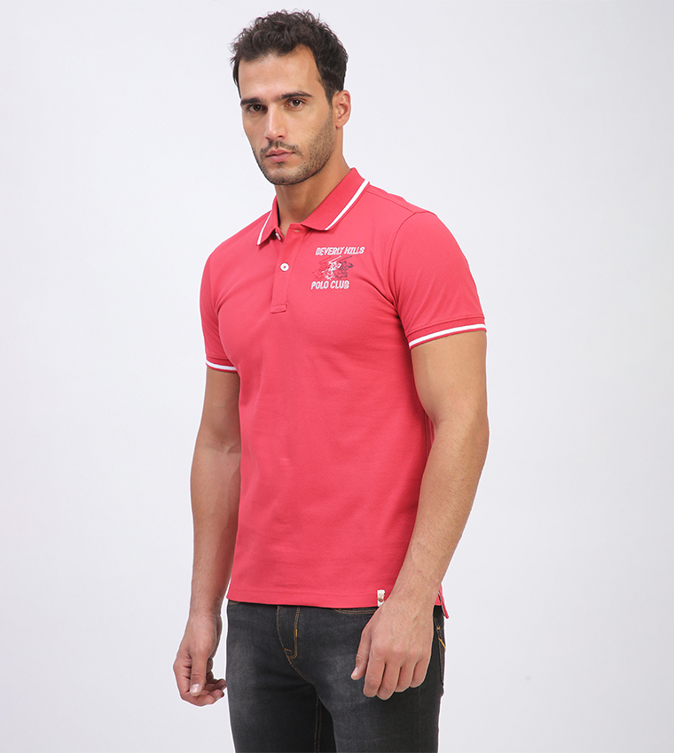 Logo Embroidered Short Sleeves Polo T-Shirt
