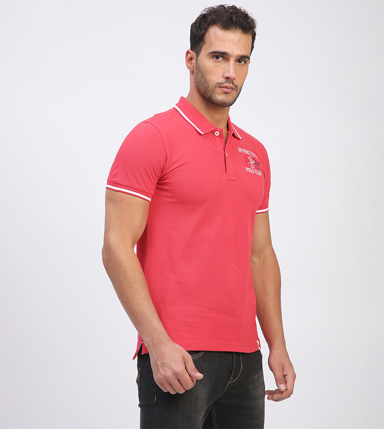 Logo Embroidered Short Sleeves Polo T-Shirt