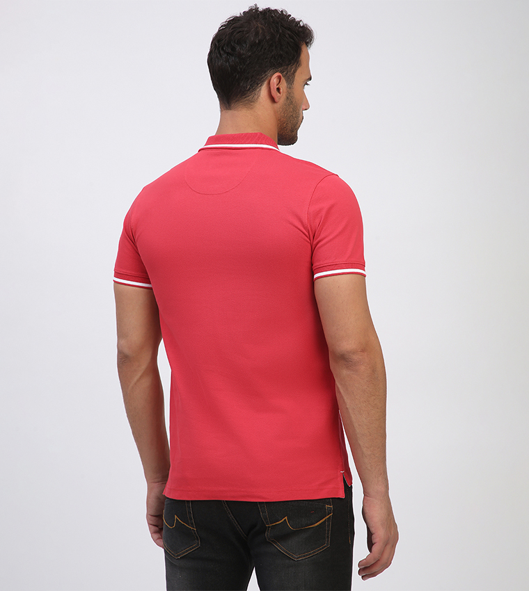 Logo Embroidered Short Sleeves Polo T-Shirt