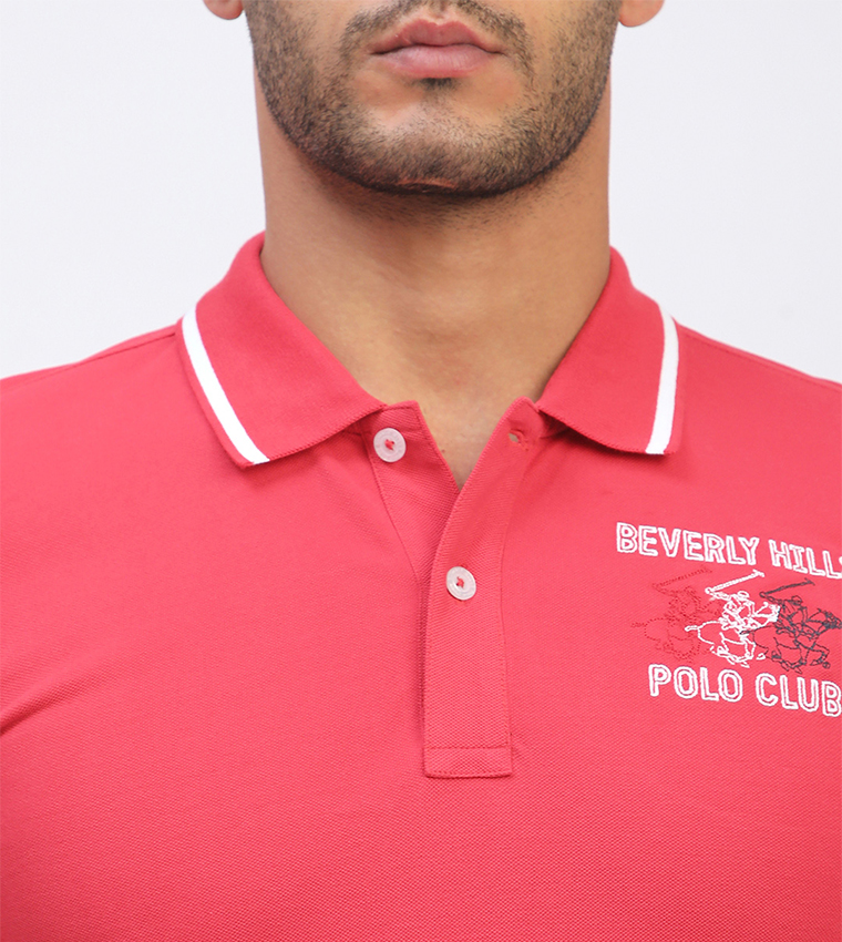 Logo Embroidered Short Sleeves Polo T-Shirt
