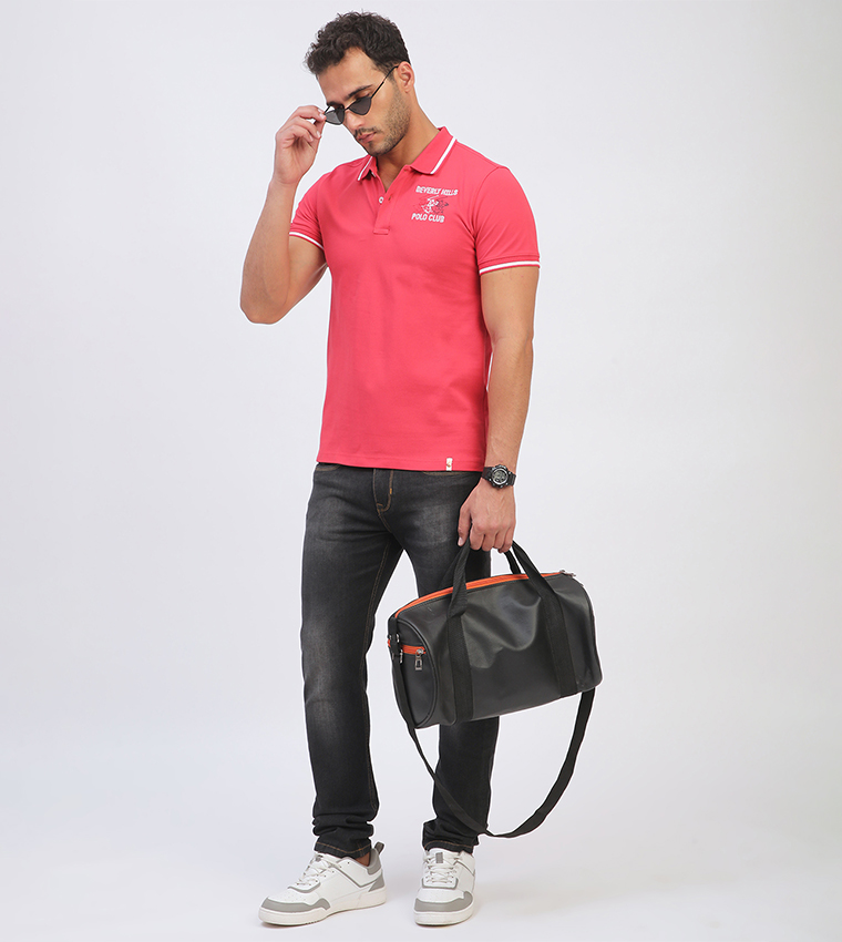 Logo Embroidered Short Sleeves Polo T-Shirt