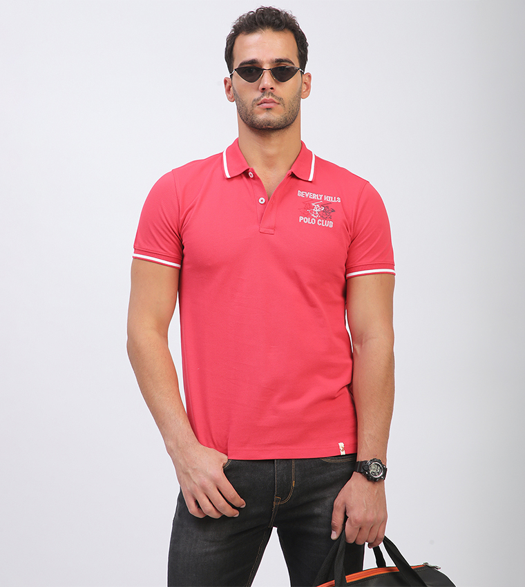 Logo Embroidered Short Sleeves Polo T-Shirt