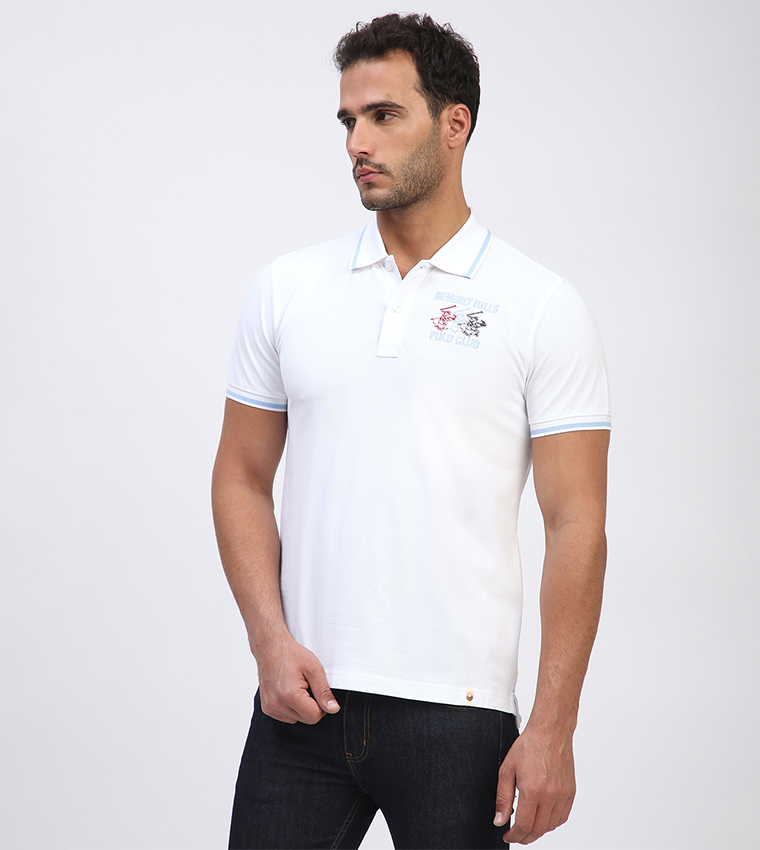 Logo Embroidered Short Sleeves Polo T-Shirt