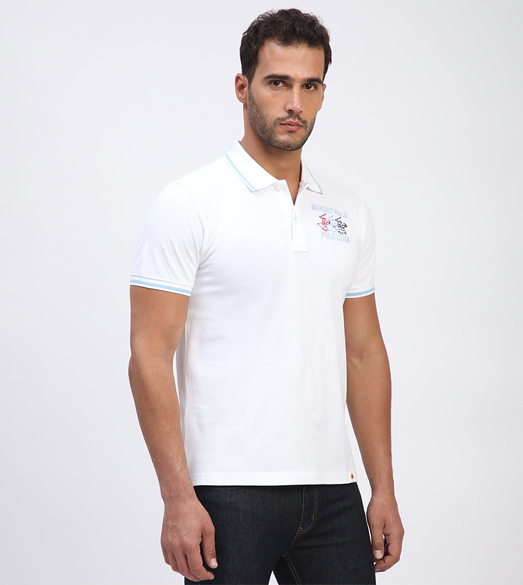 Logo Embroidered Short Sleeves Polo T-Shirt