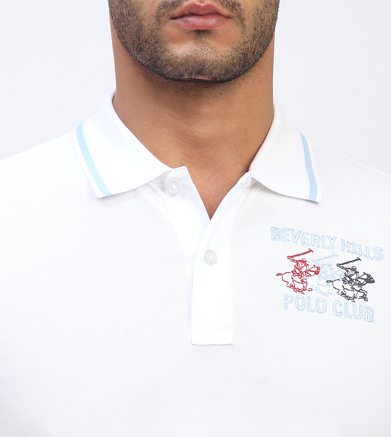 Logo Embroidered Short Sleeves Polo T-Shirt