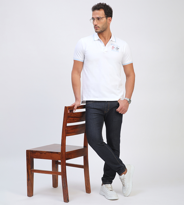 Logo Embroidered Short Sleeves Polo T-Shirt