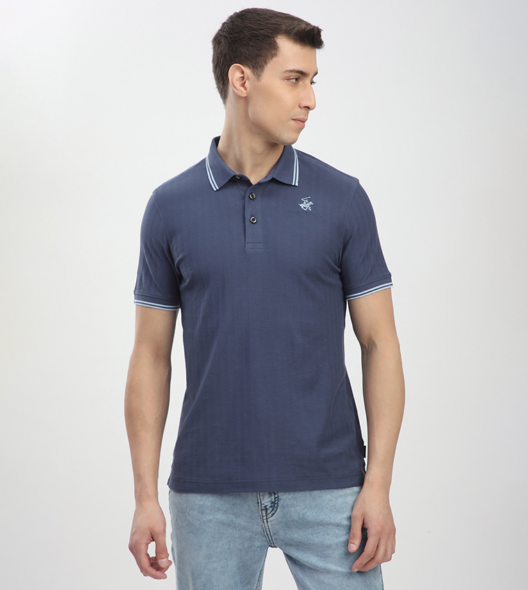 Logo Embroidered Short Sleeves Polo T-Shirt