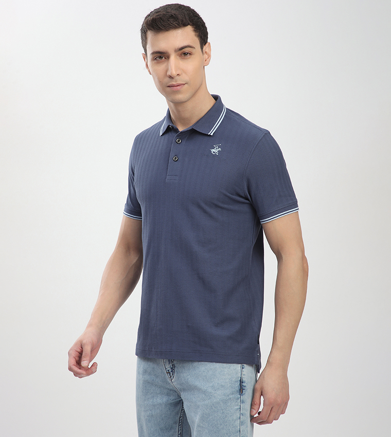 Logo Embroidered Short Sleeves Polo T-Shirt