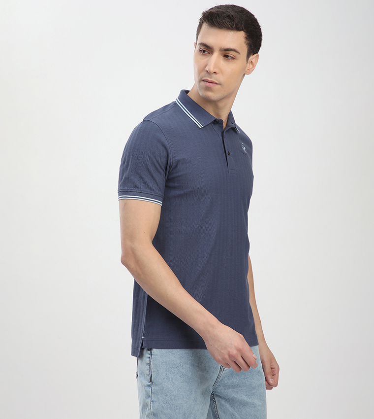 Logo Embroidered Short Sleeves Polo T-Shirt