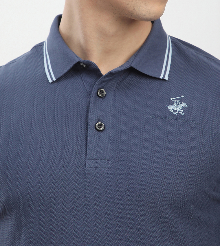 Logo Embroidered Short Sleeves Polo T-Shirt
