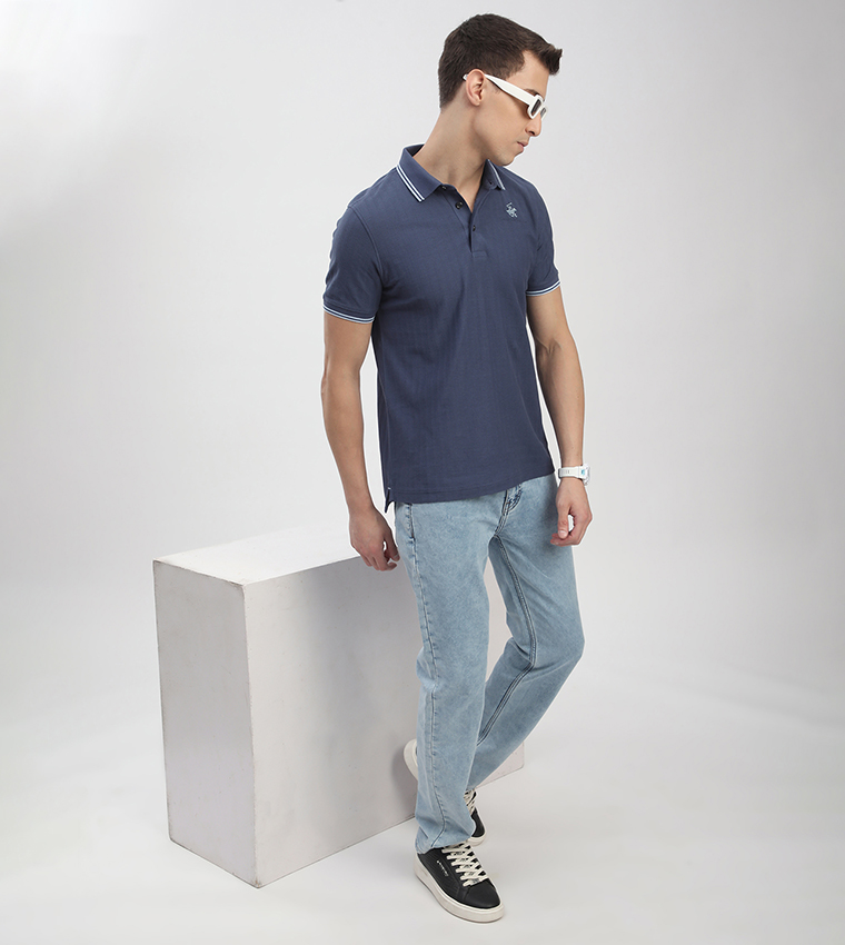 Logo Embroidered Short Sleeves Polo T-Shirt