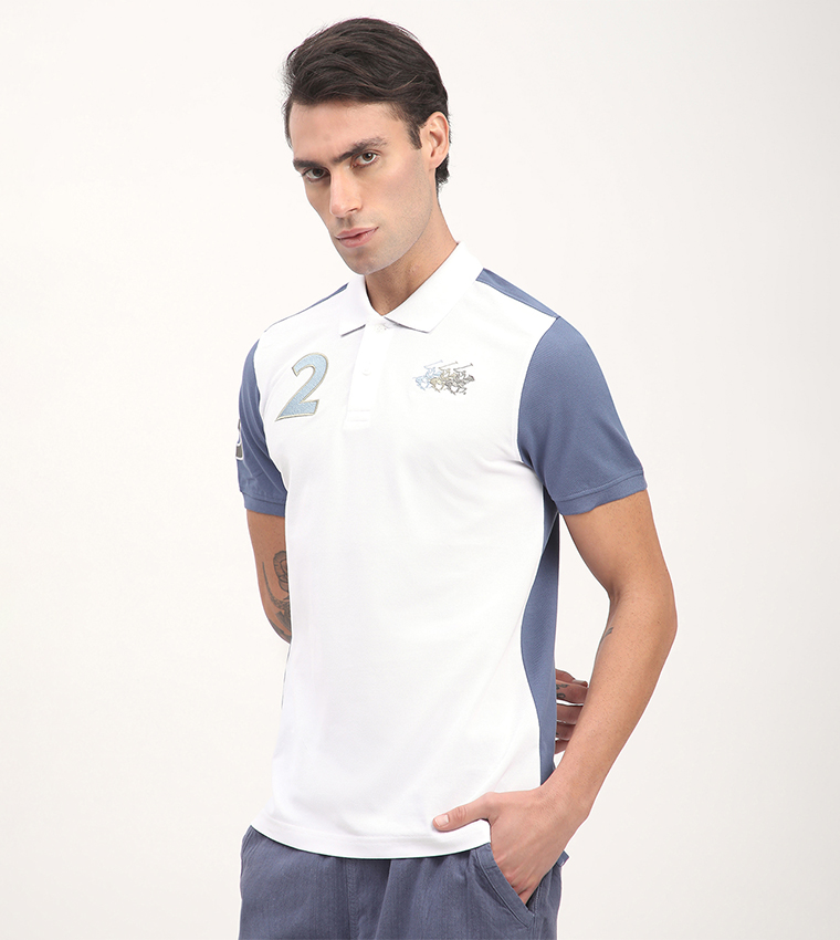 Color Block Short Sleeves Polo T-Shirt