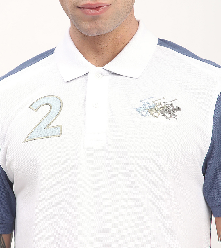 Color Block Short Sleeves Polo T-Shirt