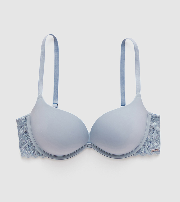 Demi Cup | la Vie en Rose Womens Push-up Plunge Demi Bra Cool Mint