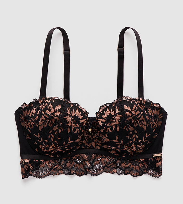 Buy La Vie En Rose Push Up Balconette Bra In Black