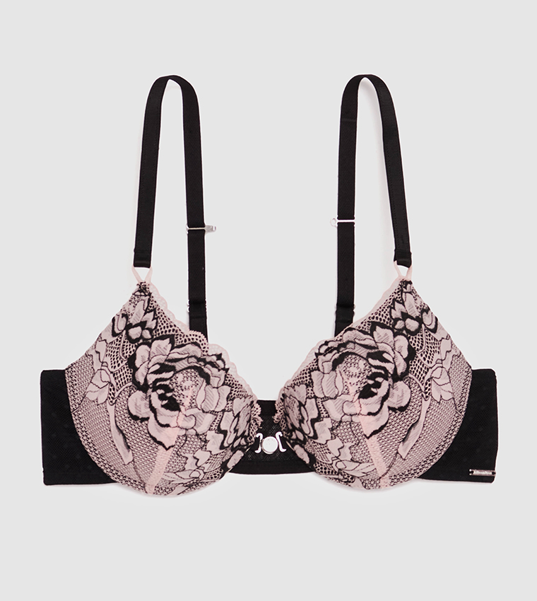 Buy La Vie En Rose Push Up Front Closure Demi Bra In Pink