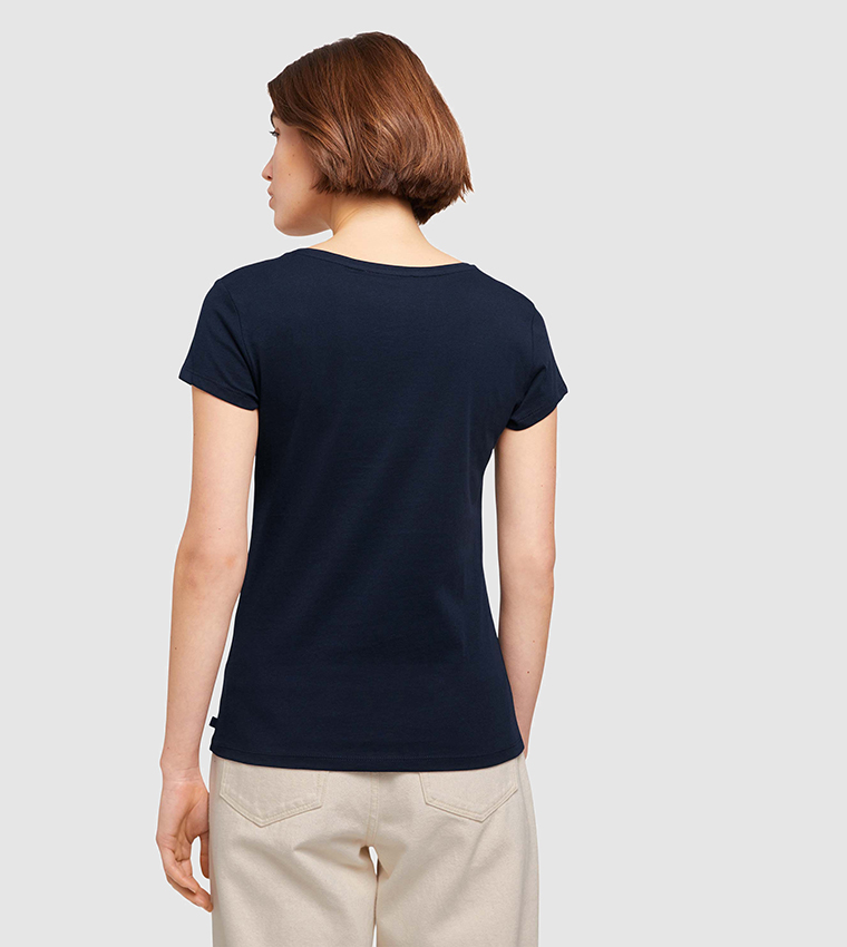 Buy Tom Tailor Logo Printed Slim Fit T Shirt In Light Blue | 6thStreet  Kuwait