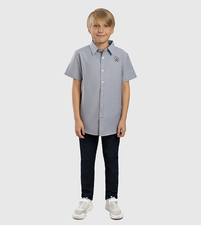 Logo Embroidered Short Sleeves Shirt